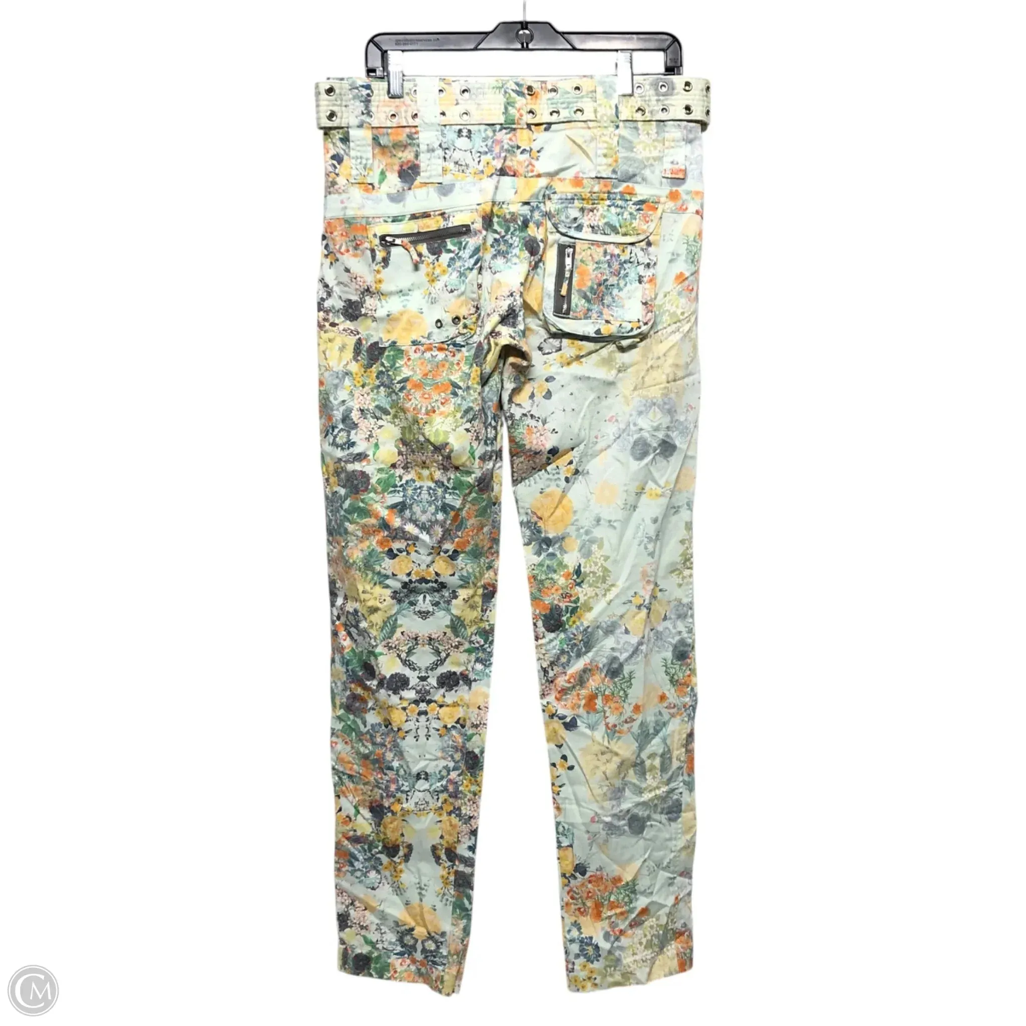 Pants Chinos & Khakis By Johnny Was In Green & Yellow, Size: 8 Johnny Was Clothing