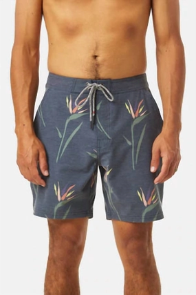 Paradise Hybrid Trunk In Black Wash mens beach swimwear, quick dry mens swimsuits