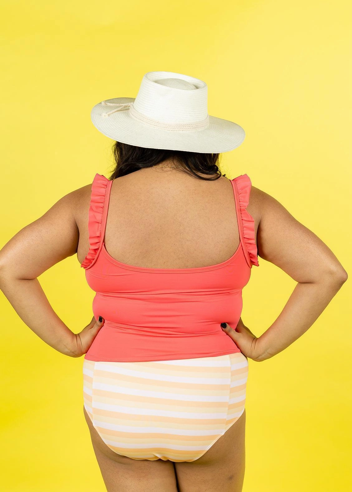 Peachy Stripe | Cut High Bottoms