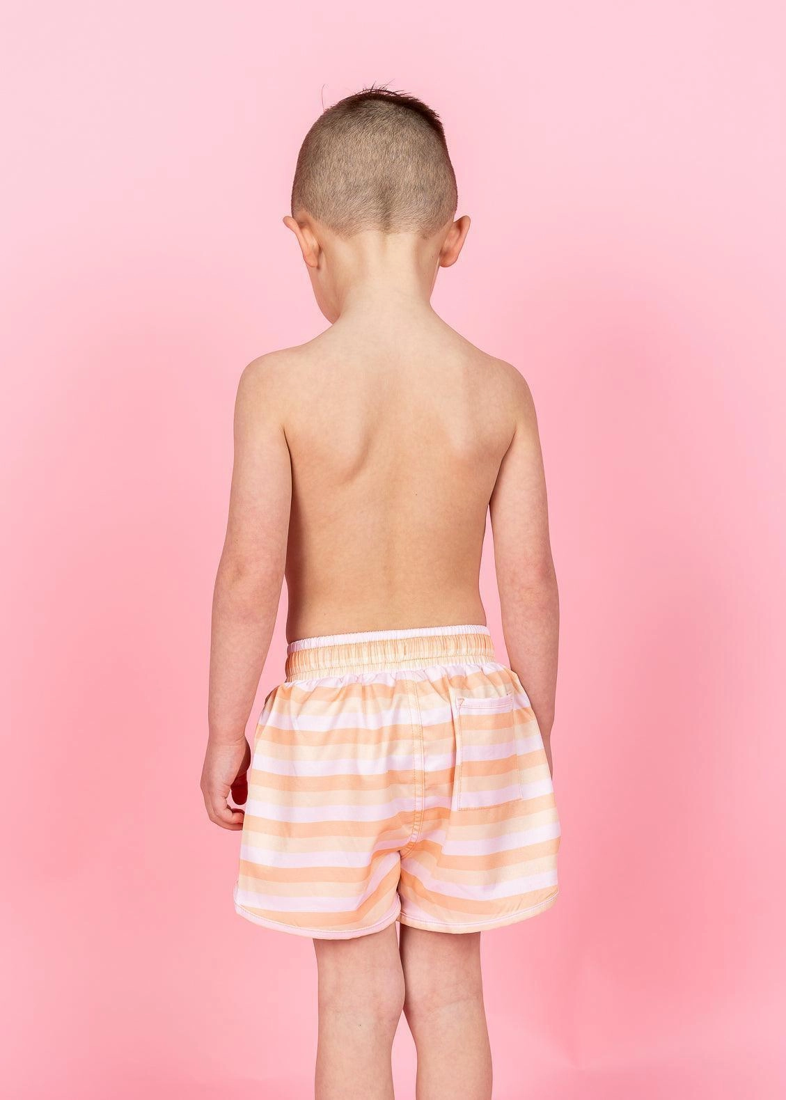 Peachy Stripe | Mini Retro Shorties