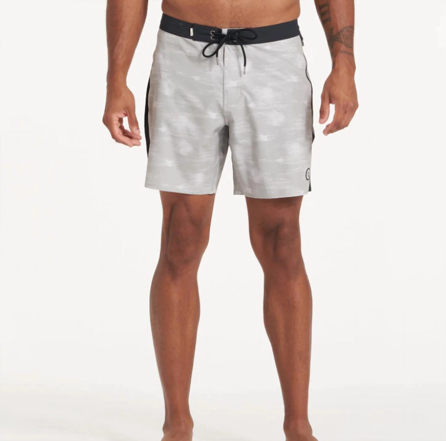 Peak Boardshort In Eucalyptus Belize mens full coverage swimwear, stylish mens swim trunks