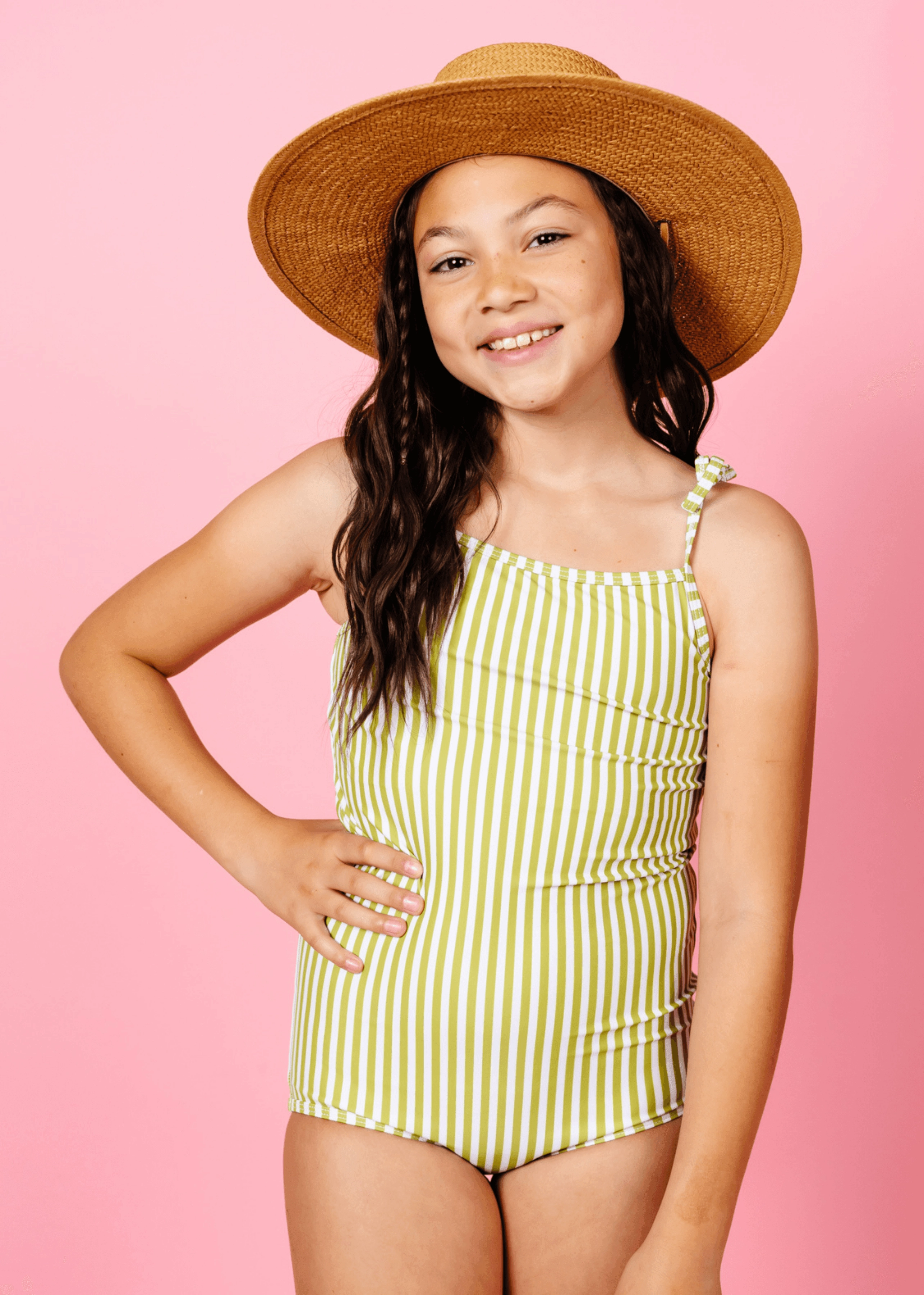 Pear Stripes | Youth Simply One-Piece