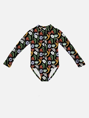 Petal's Realm Long Sleeve One Piece Rashguard (Girls 2-7) teen girls' swimwear, trendy swimsuits for teen girls