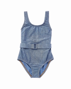 PilyQ Belted One-Piece stylish teen girl swimsuits, teen girls swimwear sets