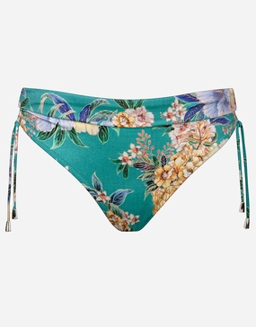 Pineapple Sea Adjustable Bikini Pant - Tropical Breeze adjustable swim bottoms women, flattering bikini bottoms