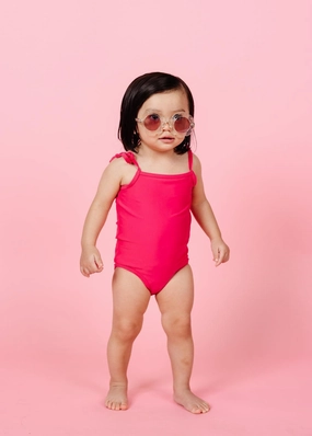 Pink Raspberry | Baby Simply One-Piece cute girls swimsuits, stylish swimwear for girls