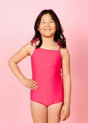 Pink Raspberry | Youth Simply One-Piece cute girls swimsuits, stylish swimwear for girls
