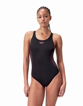 Placement Muscleback Swimsuit - Black/Red minimalistic swimsuits women, sleek swimwear styles