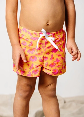 Playful Daisies | Mini Euro Shorts boys summer swimwear, boys rash guard swim sets