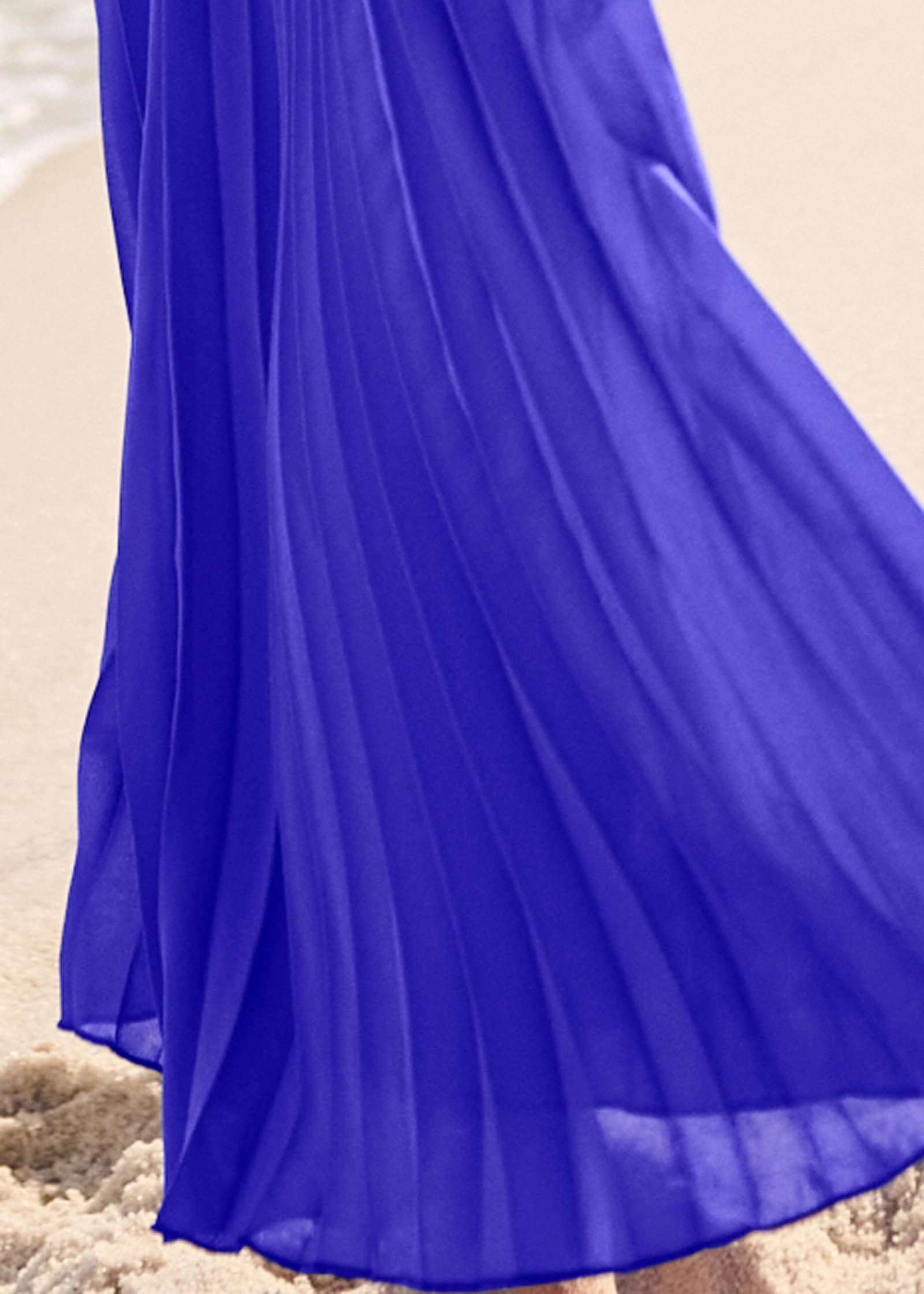 Pleated Cover-Up Pants - Cobalt Blue