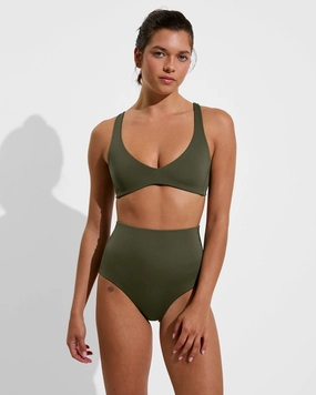 Plunge Top - Martini sleek design swimwear for women, minimalist swim styles