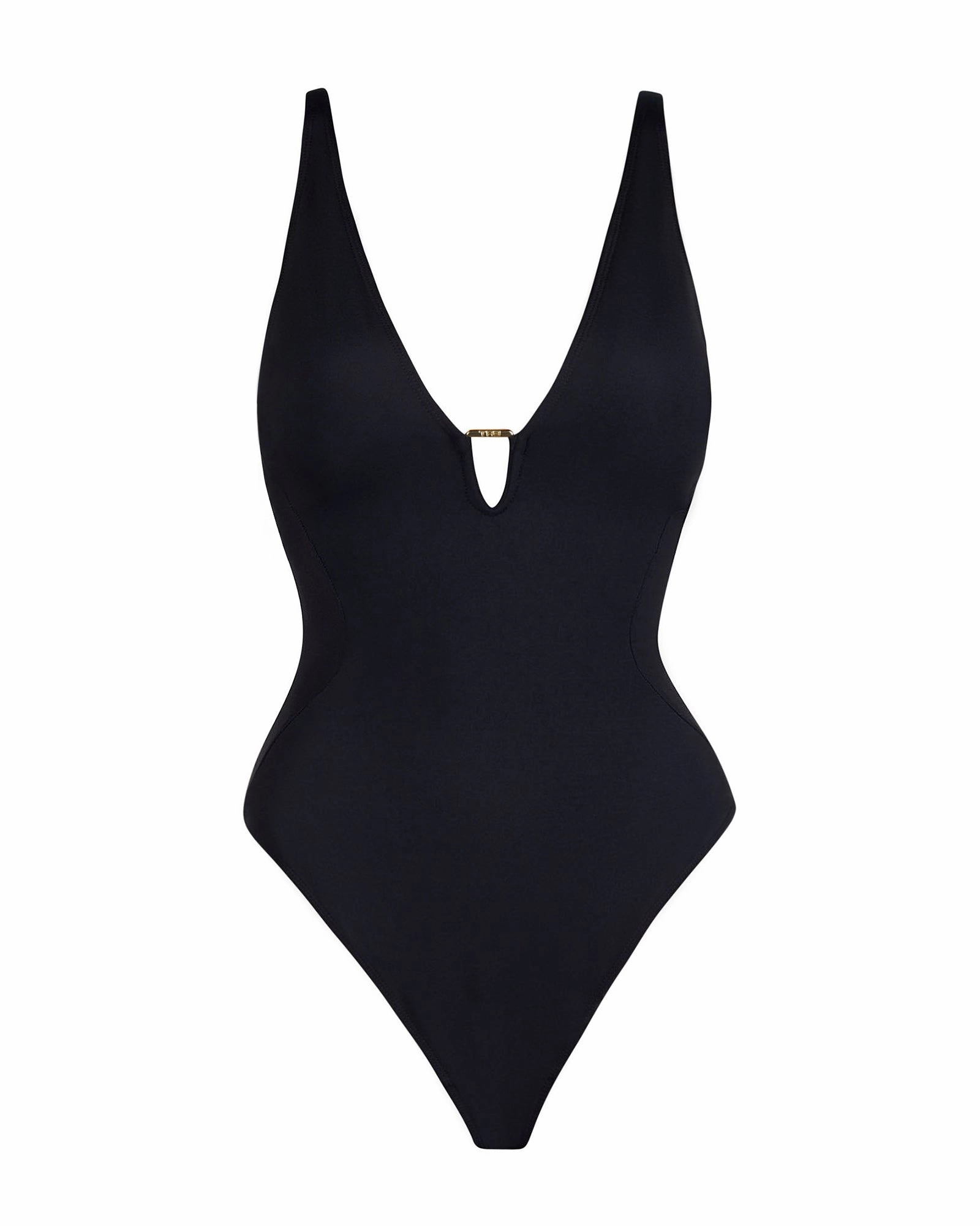 Plungey Triangle Thong - Black