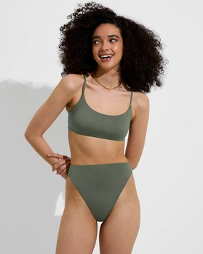Pool Days Top - Agave sleek design swimwear for women, minimalist swim styles