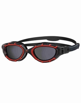 Predator Flex Polarized Lens Swim Goggle - Red/Black adult swim goggles, best swim goggles for adults