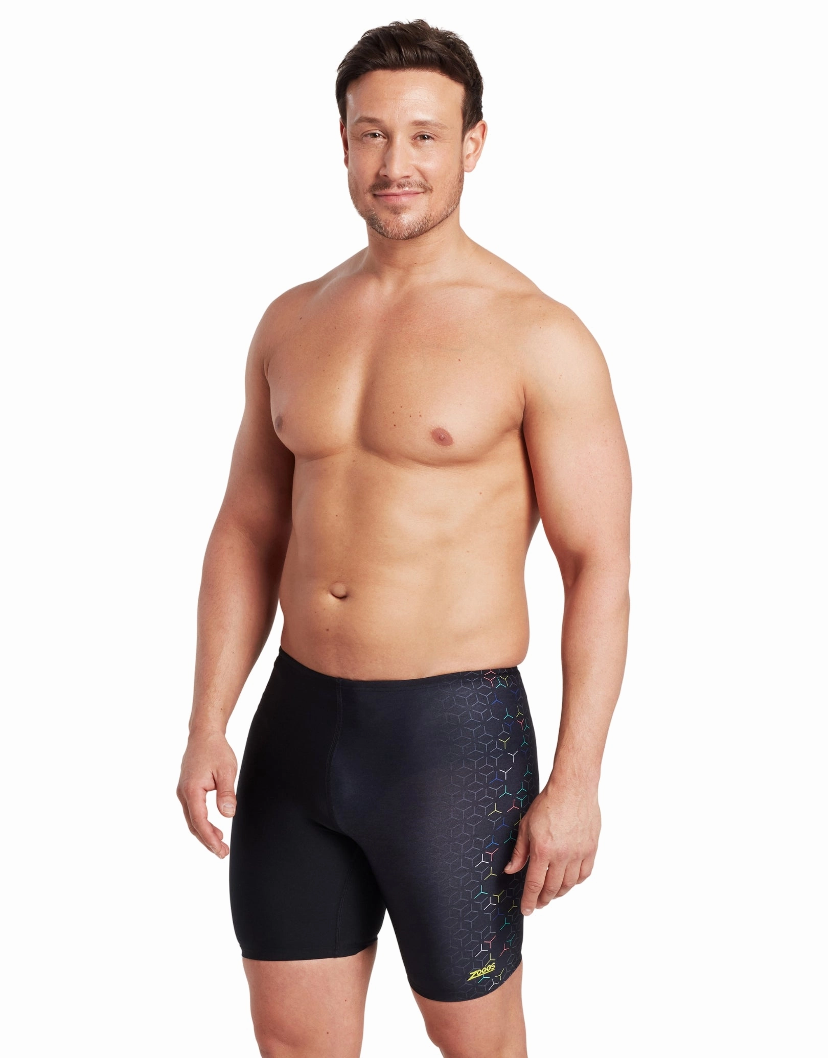 Predator Mid Swim Jammer - Black/Multi casual mens swimwear, affordable swimwear for men
