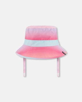 Printed Beach Sun Hat Pink, Orange, And Turquoise cute swimsuits for teen girls, modest teen swimwear