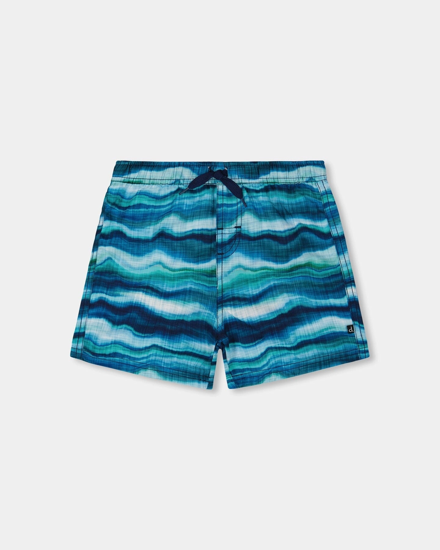 Printed Boardshorts Blue Wave And Black boys swimwear sets, boys swim trunks