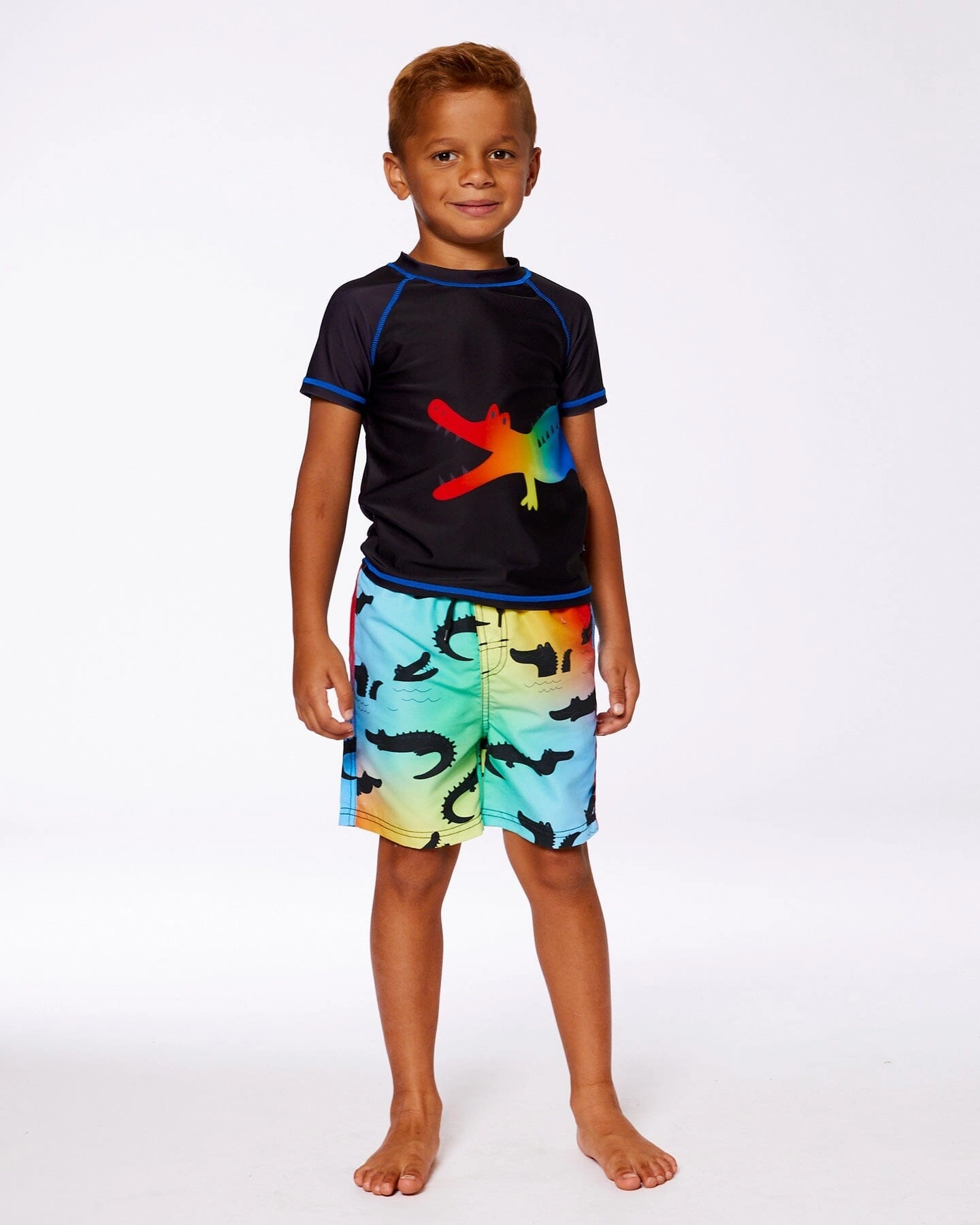 Printed Boardshorts Multicolored Crocodile
