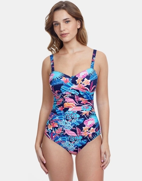 Profile Bohemian Gypsy D Cup Swimsuit - Navy cup sized swimwear women, supportive swimsuits for large bust