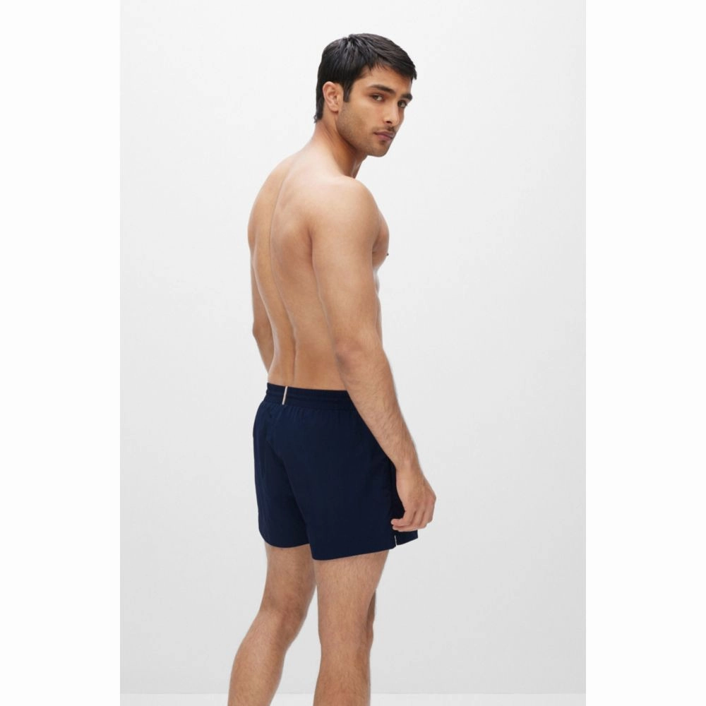 Quick-drying swim shorts with outline logo