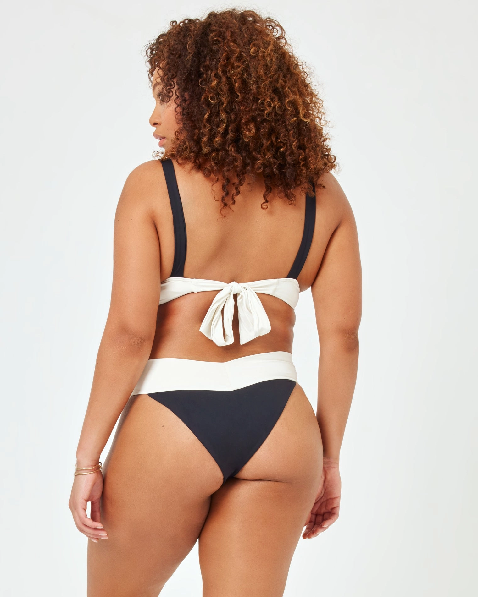 Quinn Bikini Bottom - Black-Cream