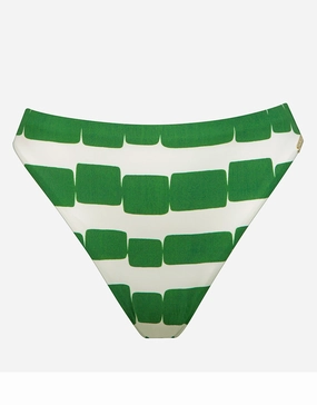 Radiance Bikini Pant - White and Clover adjustable swim bottoms women, flattering bikini bottoms