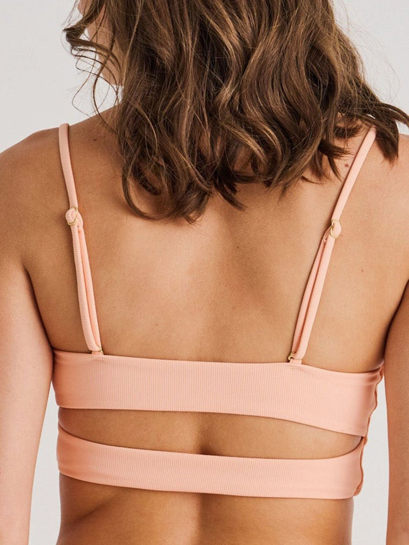 Recycled Rib Bandeau Bikini Top