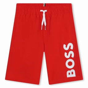 Red Swim Shorts boys swimwear sets, boys swim trunks