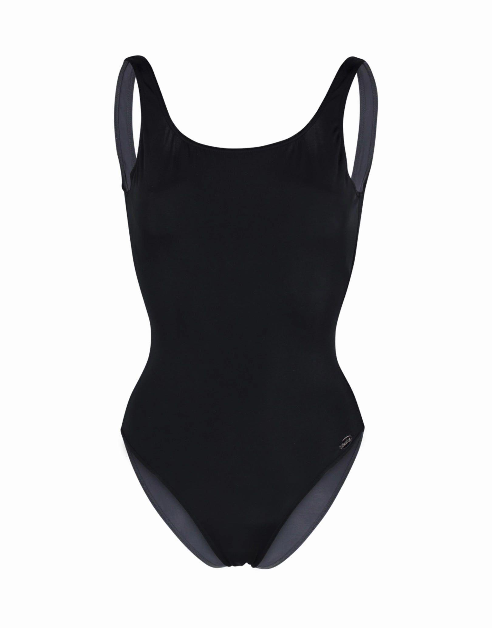 Regular U-Back Swimsuit - Black minimalistic swimsuits women, sleek swimwear styles