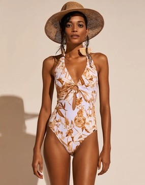 Reverie Halter Swimsuit - Dreamy Pastels cup sized swimwear women, supportive swimsuits for large bust