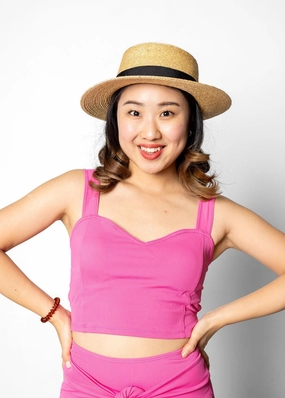 Ribbed Azalea Pink | Original Latter-Back Top tankini swim tops, adjustable bikini tops