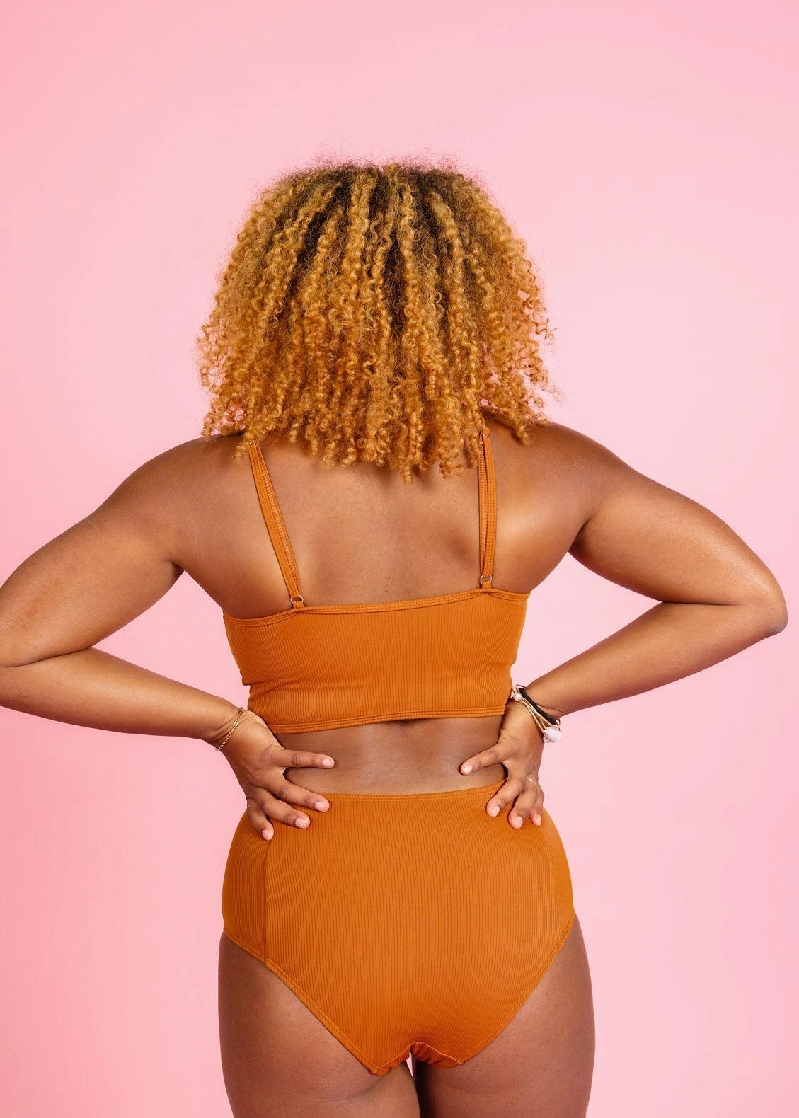 Ribbed Caramel | Mid-Rise Bottoms