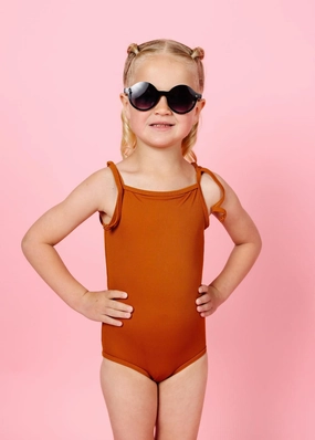 Ribbed Caramel | Mini Simply One-Piece cute girls swimsuits, stylish swimwear for girls