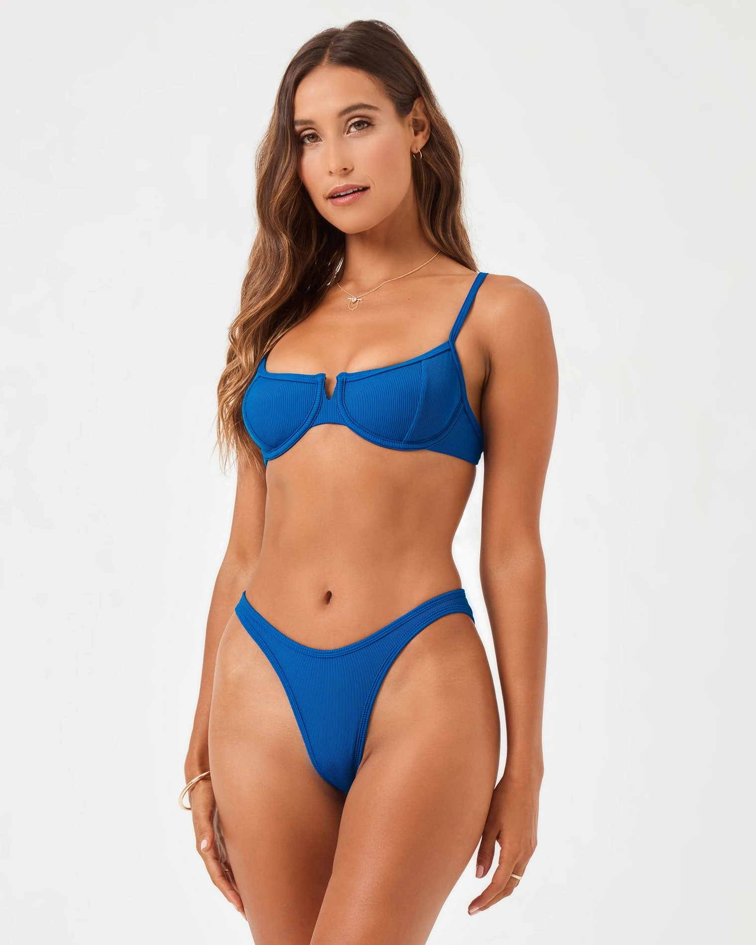 Ribbed Dominic Bikini Bottom - Abyss
