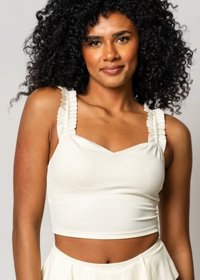 Ribbed Ivory | Ripple Top tankini swim tops, adjustable bikini tops