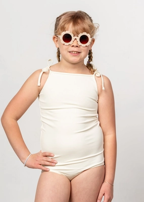 Ribbed Ivory | Youth Simply One-Piece cute girls swimsuits, stylish swimwear for girls