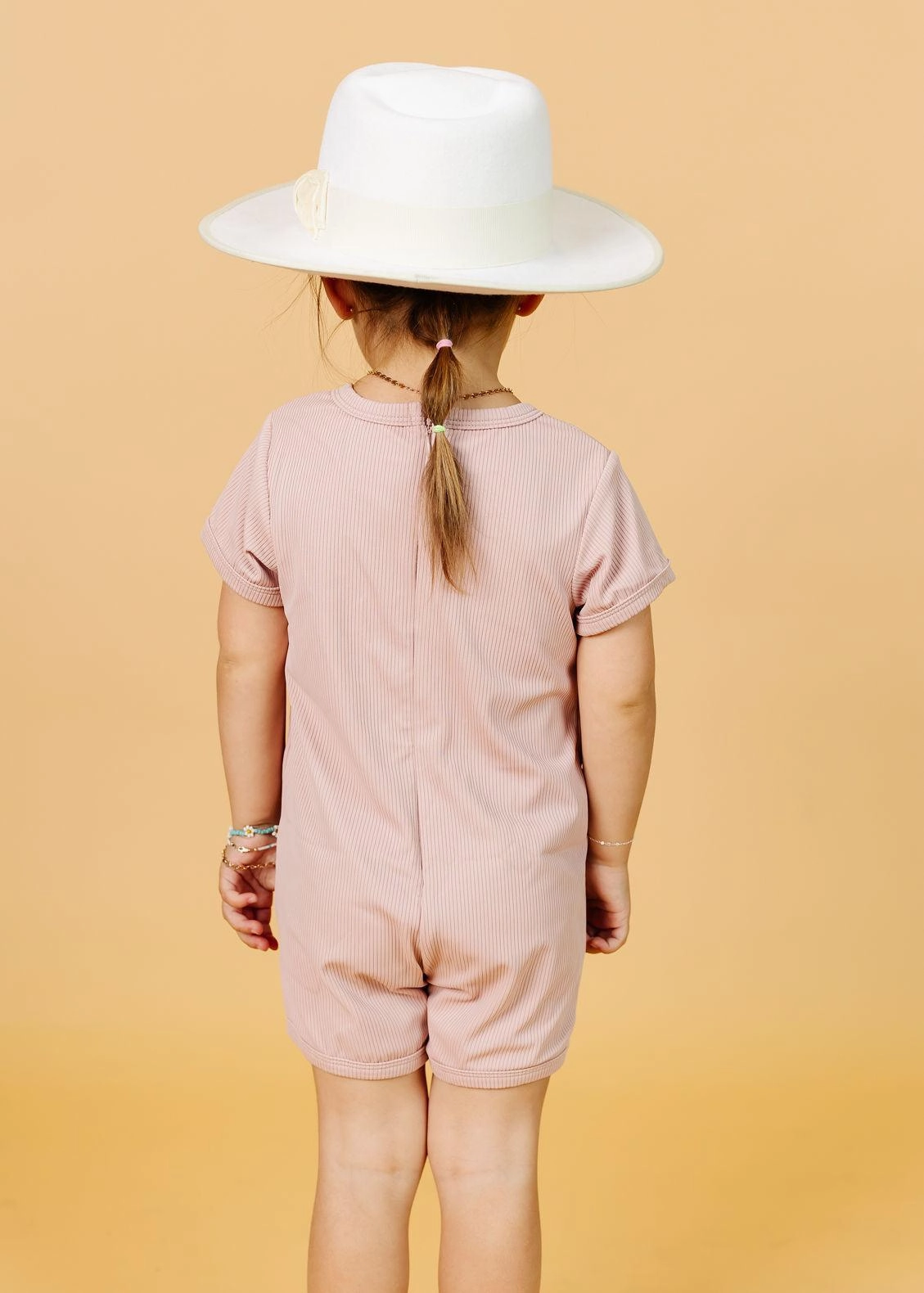 Ribbed Light Mauve | Mini Shorties Rashguard (Unisex)