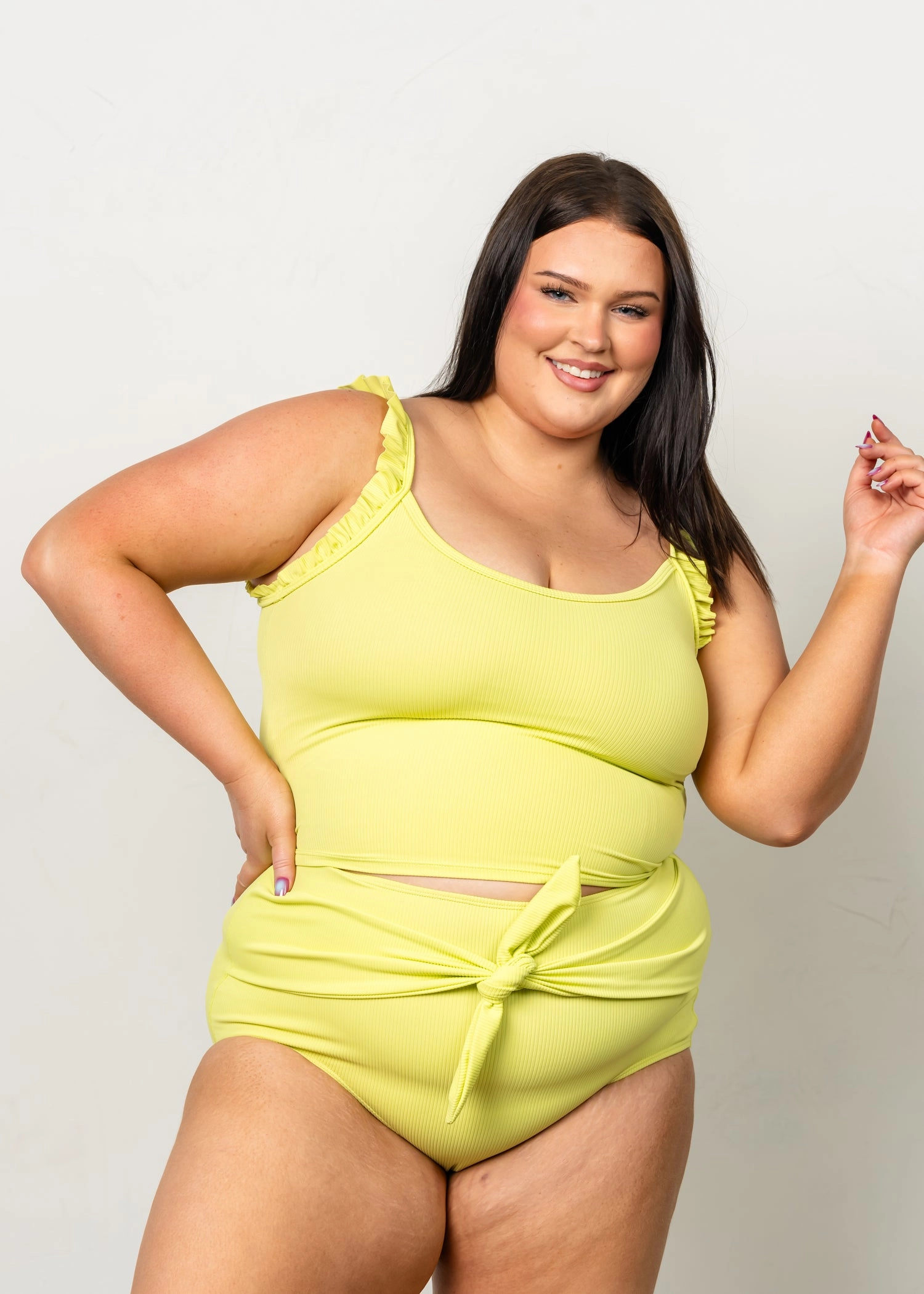 Ribbed Limelight | Flutter Top
