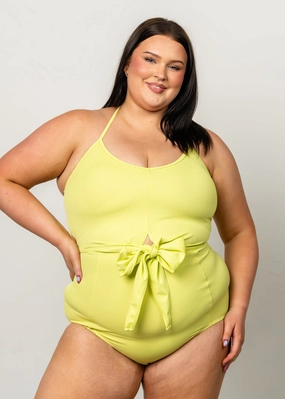 Ribbed Limelight | Tied-Up Top tankini swim tops, adjustable bikini tops