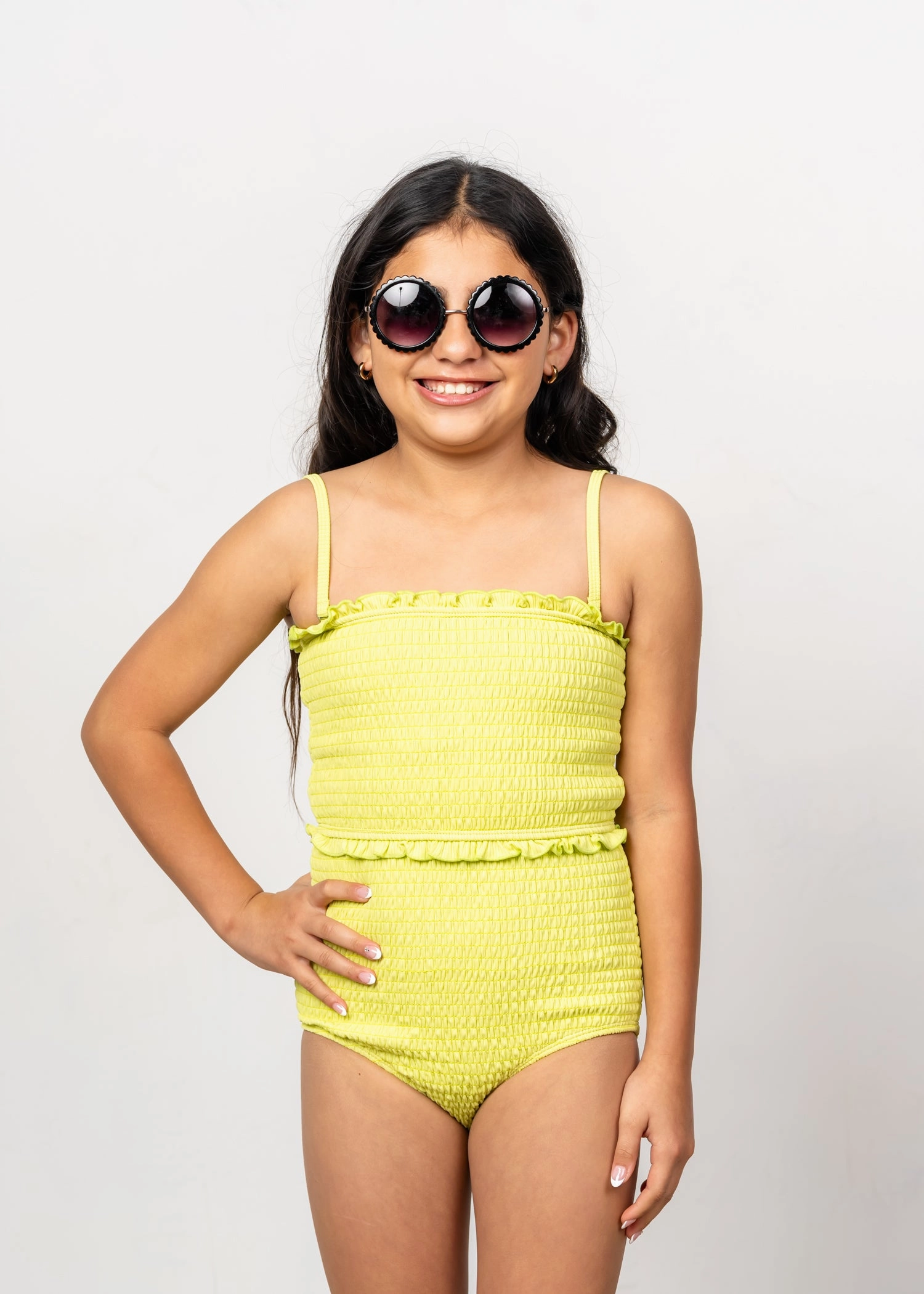 Ribbed Limelight | Youth Bandeau Top