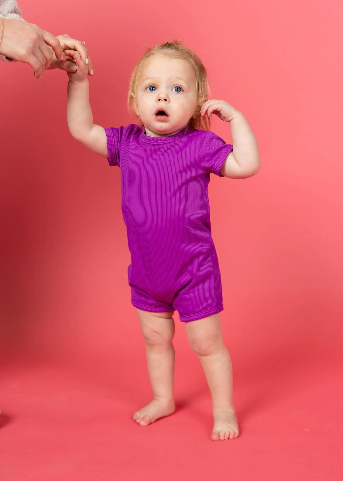 Ribbed Purple | Baby Shorties Rashguard (Unisex)
