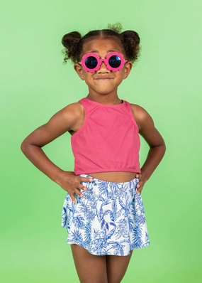 Ribbed Roseate | Mini Racer Back Top cute girls swimsuits, stylish swimwear for girls