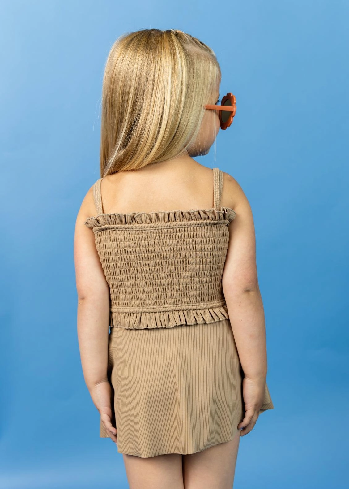 Ribbed Sand Brown | Mini Bandeau Top