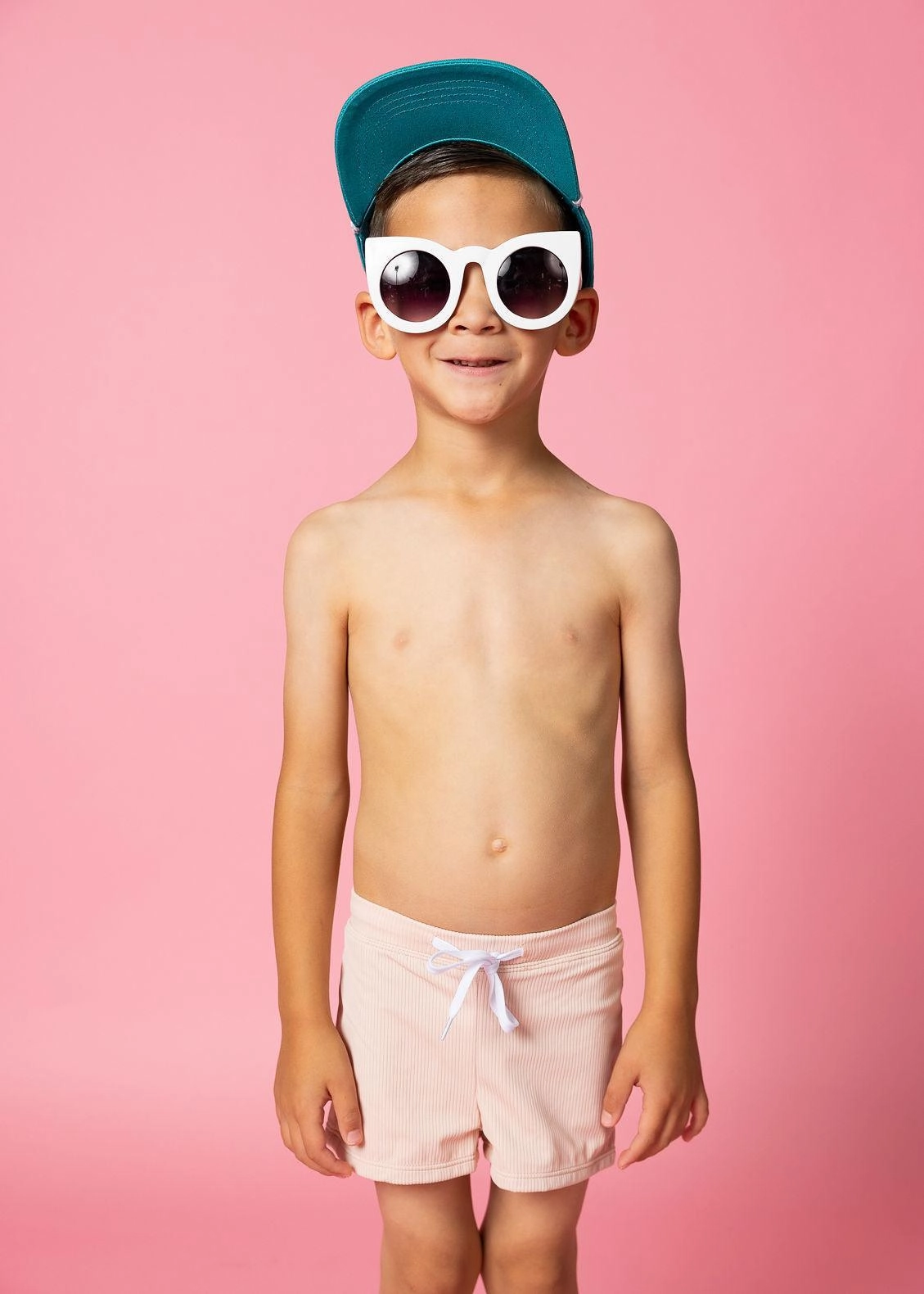 Ribbed Whipped Peach | Mini Euro Shorts