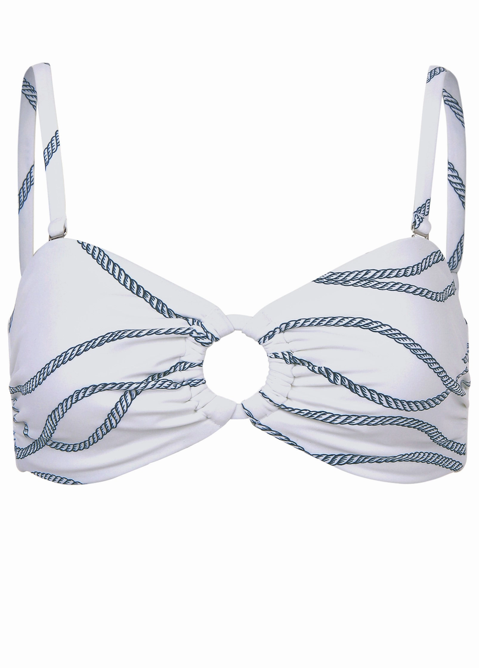 Ring Front Bandeau Top - Nautical Ropes