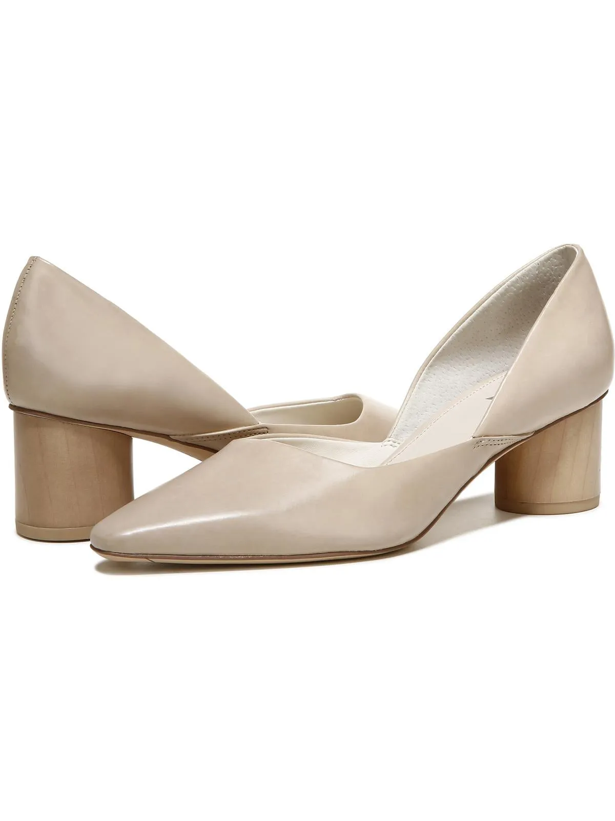 Rita Womens Leather Padded Insole D'Orsay Heels