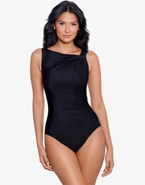 Rock Solid Avra Swimsuit - Black womens resort swimwear, flattering one-piece swimsuits