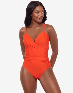 Rock Solid Captivate Swimsuit - Arancio plus size swimwear women, curvy womens swimsuits