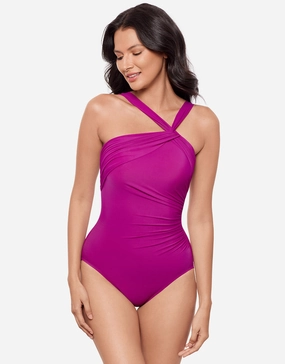 Rock Solid Europa Swimsuit - Framboise bandeau swimsuits for women, strapless swimwear tops