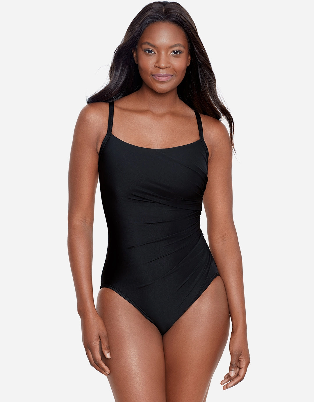 Rock Solid Starr Swimsuit - Black underwired swimsuits for women, supportive swimwear tops